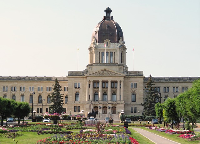 Regina - Saskatchewan Legislature with gardens